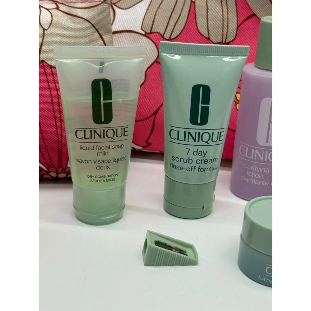 Clinique 10 PCS Travel Size Skincare Makeup Cream Sample‎ Gift Set With Bags New